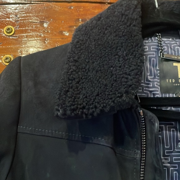 Gorgeous suede, Ted Baker bomber jacket size 2 - Picture 3 of 7